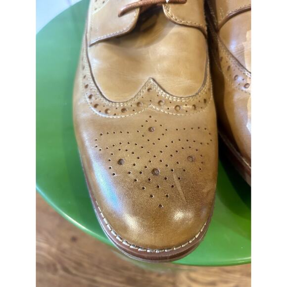 Rockport Walkability Wingtip Lace Up Oxford Brown Leather Men 13 Dress Shoe - Picture 4 of 14